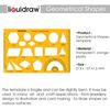 Liquidraw Geometry Shapes Template Stencil Protractor Circle Ellipse Oval Triangle Square Hexagon Pentagon Rectangle Templates for Drawing Rulers Technical Drafting Stencils Engineering Architecture