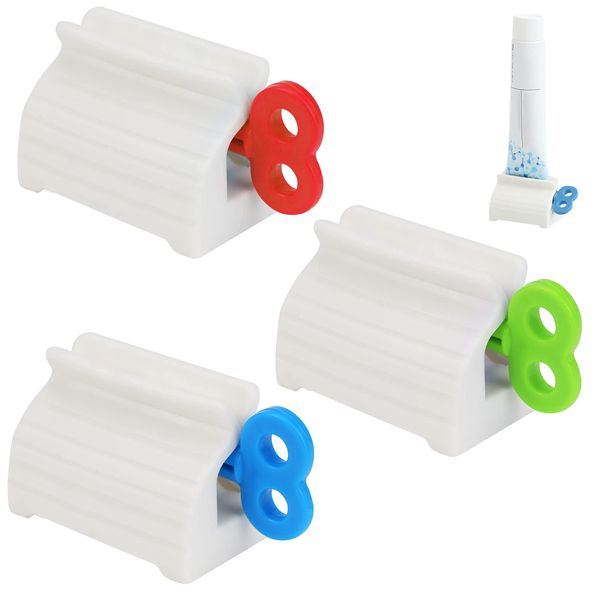 3 Stücke Zahnpasta Squeezer,Zahnpastaspender,Tubenausdrücker,Zahnpasta Quetscher,Zahnpasta Drücker,Tubenquetscher für Alle Tube,Rolling Toothpaste Squeezer für Zahnpasta, Handcreme oder Senf