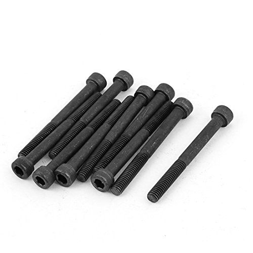 uxcell M6x60mm 12.9 Alloy Steel Hex Socket Screws Partially Threaded Bolt Black 10Pcs