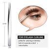 3 Pieces Straight Pointed Tip Tweezers Isolating Tweezers Eyelash Extensions Tweezers Lash Tweezers Pointed Blackhead Remover Precision Eyebrow Splinter (Classic Style,5.31 Inch)