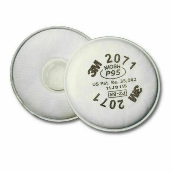  3M 2071 particulate filter for Solids/Liquids/Oil Based/Metal Fumes, 1 pair 