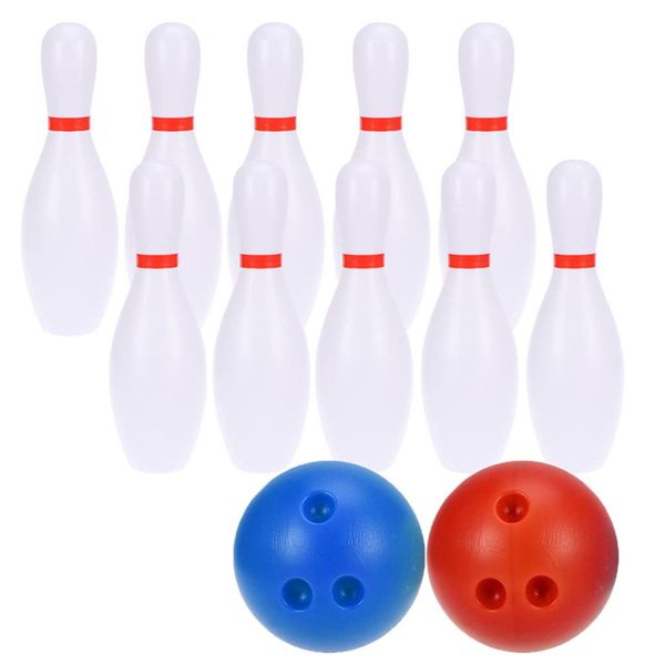 Toyvian 2 Sets Miniature Bowling Set Mini Bowling Game Bowling Pins Ball Toys Dollhouse Furniture Accessories for Kids and Adults Sports Party Favors