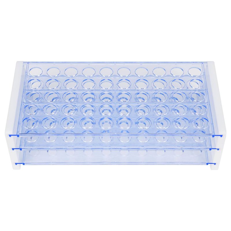 Labasics Test Tube Rack, 3-Tier Detachable Blue Plastic Test Tube Rack ...