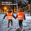 2 Children's High Visibility Vest Orange - Highly Visible - Breathable - Universal Size