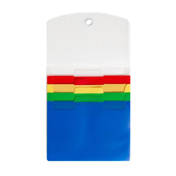 SMEAD Cascading Poly Wall File Folder, 5 Folder Pockets, Letter Size, Bright Colors (92050)