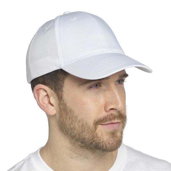A2Z Mens Plain Baseball Cap Breathable Polyester Cotton - Baseball Cap AZ4788 White