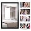 24" x 36" Black Metal Framed Rounded Rectangle Mirror, Matte Black Vanity Mirror