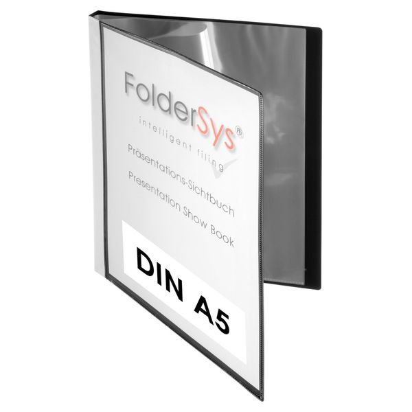 Präsentation Display Book A5 40 Hüllen PP schwarz