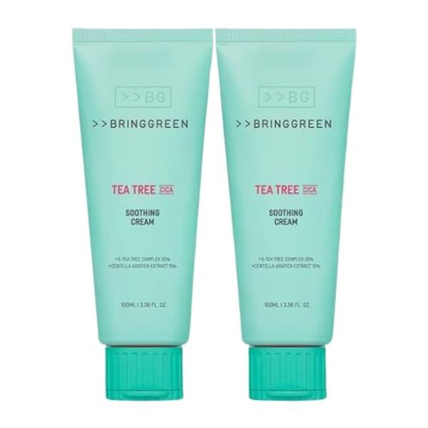 BRING GREEN Tea Tree Cica Soothing Cream Plus 100ml [Double Set]