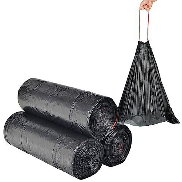 13 Gallon Drawstring Trash Bags Tall Kitchen Ultra Thick Plastic Garbage Bags