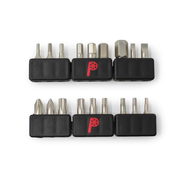 Prestacycle Pro Bicycle Tool Bits “ (18) Piece S2 Nickel Plated Bit Set