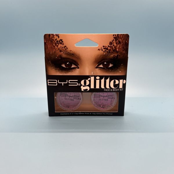 BYS Glitter Face & Body Kit-Glitter Pot & Glitter Fix Primer-FUCHSIA ✅✅
