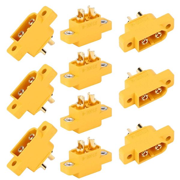 Amass 10 Pcs XT60E-M Mountable XT60 Male Plug Connector for RC Models Multicopter … …