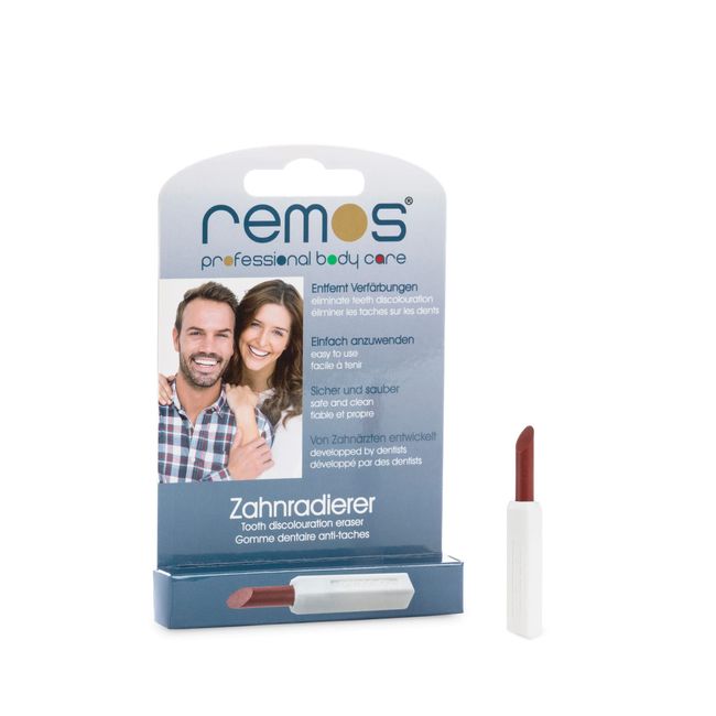 REMOS Tooth Stain Eraser - Polisher for discolourations by Tobacco, Tea, Coffee & Wine