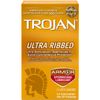 TROJAN Stimulations Ultra Ribbed Spermicidal Condoms, 12 Count