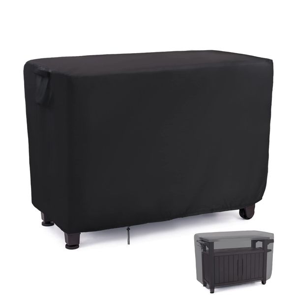 Hohong 52 inch Outdoor Prep Table Cover for Keter Unity XL Portable Table and Storage Cabinet,Waterproof BBQ Prep Table Cover and Bar Cart Cover