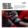 TUFF - Exercise Straps for Strength Training and Weightlifting, Black and Red