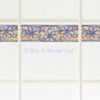 Tile Transfers Water Slide Decal Border Majolica Blue Pattern 8 Pack