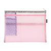 Midori 53354006 Multi Pouch, Pen & Tool Pouch, B5, Mesh, Pink