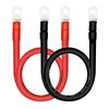 2 AWG Battery Cables with Terminals, 2PCS Copper Battery Cables with 5/16 ring terminals(Positive & Negative,2FT).