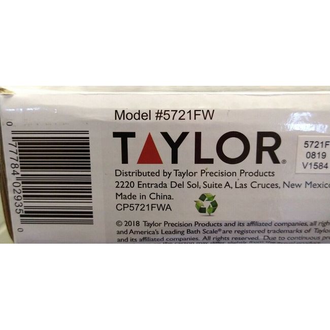 Taylor Body Composition Scale 5721FW 