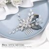 Vakkery Bride Wedding Hair Comb Slide Silver Crystal Bridal Headpieces Rhinestone Hair Accessories for Women and Girls