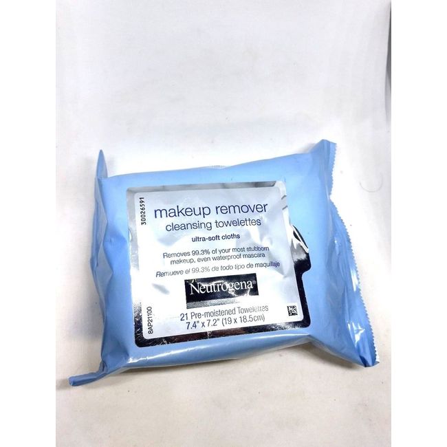 NEUTROGENA MAKEUP REMOVER 21 CLEANSING TOWELETTES ULTRA SOFT CLOTHS