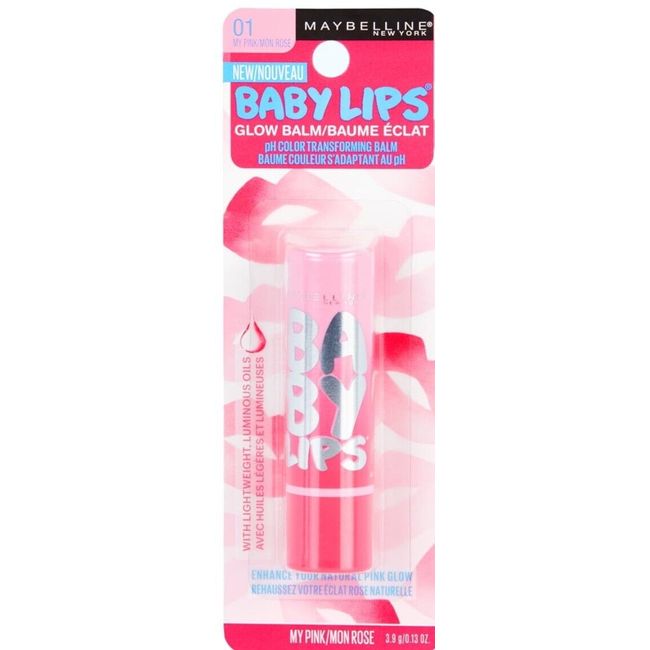 New~Maybelline Baby Lips Glow Hydrating Lip Balm, My Pink