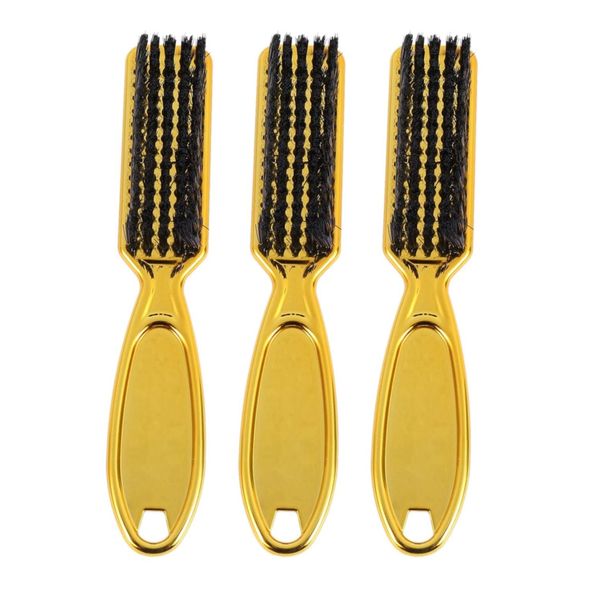 NM Beauty Gold Hair Brush, Beard Cleaning Brush, Barber Brush, and Fade Brush for Men and Women (Regular, 6, count)