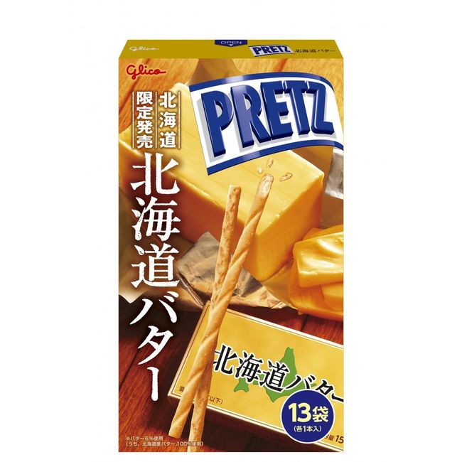 Hokkaido Limited Release Glico Giant Pretz, Hokkaido Butter, 14 Pieces