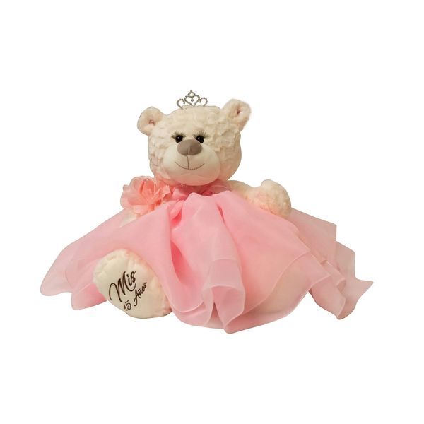 20" Quince Anos Quinceanera Last Doll Teddy Bear with Dress (Centerpiece) ~Pink~ B16831-3