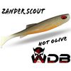 Wild Devil Baits Zander Scout Rubber Fish Shad Zander Bait (Hot Olive, 12.5 cm)