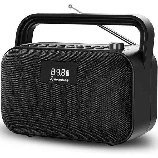 Powerbyte - Portable FM Radio Digital with Powerful 30W Stereo Bluetooth Speaker