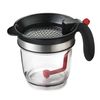 Cuisipro Fat Separator with Bottom Release, Plastic, 4 Cup Strainer with Handle, Grease Strainer Dishwasher Safe, Oil Separator for Kitchen