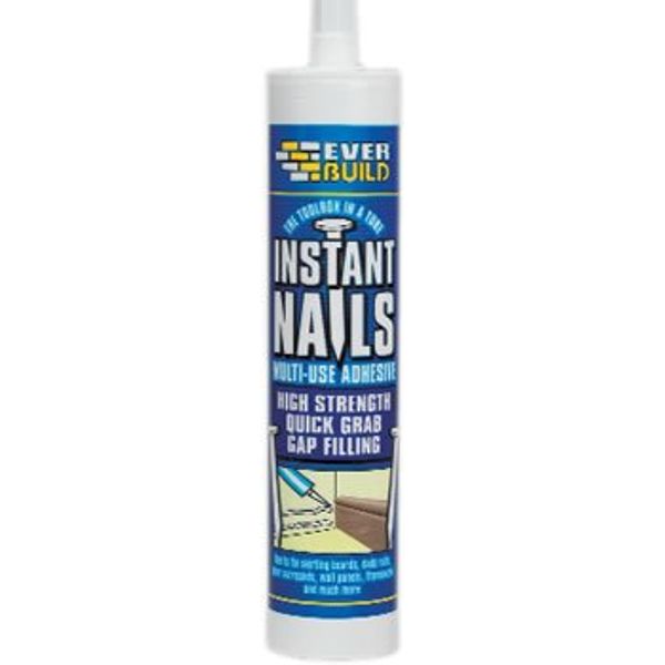 Everbuild 25INST Instant Nails Adhesive, White, 310 ml