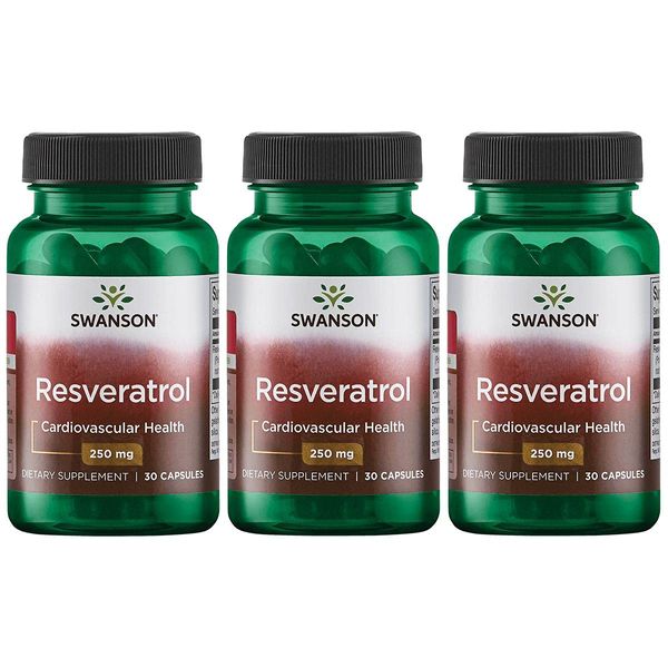 Swanson Ultra Resveratrol - Higher Potency 250 mg 30 Caps 3 Pack
