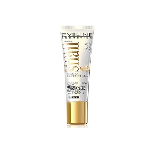 Eveline Cosmetics Royal Snail Eye & Eyelid Firming Cream 50+ 70+ with PEP-7REPAIR Peptide, Snail Secretion Filtrate & Caffeine - Anti-Wrinkle & Firming Formula