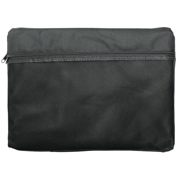 Cathedral Products A4 Canvas Document Bag with Zip and Outer Mesh Pocket - Black