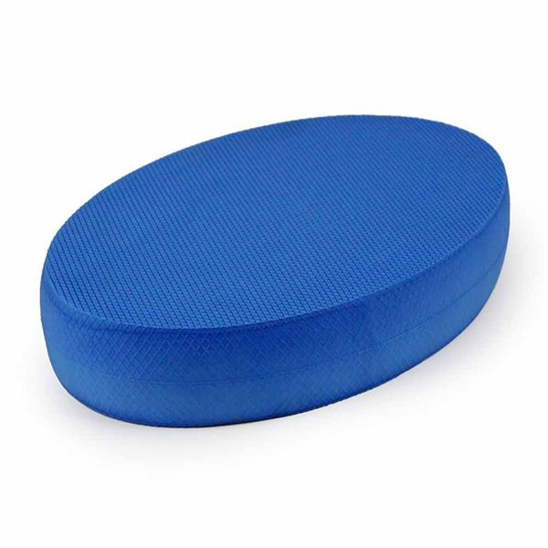 Ovale Schaumstoff-Balance-Pads, stabiles Fitness-Übungskissen, tragbares Gymnastik-Trainer-Board, aus Thermoplastische Elastomere, rutschfest, perfekt für Physiotherapie, Pilates, Krafttraining, Blau