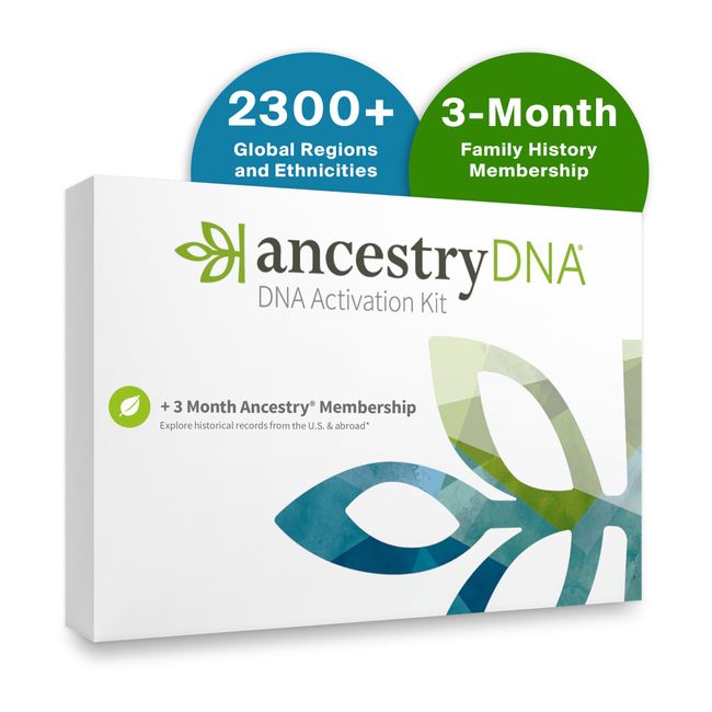 AncestryDNA Genetic Test Kit + 3-Month Ancestry World Explorer Membership: DNA Ethnicity Test, Find Relatives, Family History, Complete DNA Test, Ancestry Reports, Origins & Ethnicities