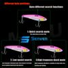 senvenelec 5pcs VIB Hard Fishing Lure, Crank Bait Kit, Metal VIB Artificial Bait, Spinner Blade, Crank Bait Kit, Spinner Blades Baits, 3D Eyes Fishing Lure Total Deep Sea Fishing