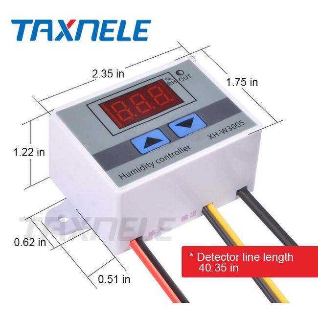 Digital Humidity Controller XH-W3005 12V 24V 110V 220V Humidistat  Hygrometer Humidity Meter 10A Relay Control Humidity Sensor