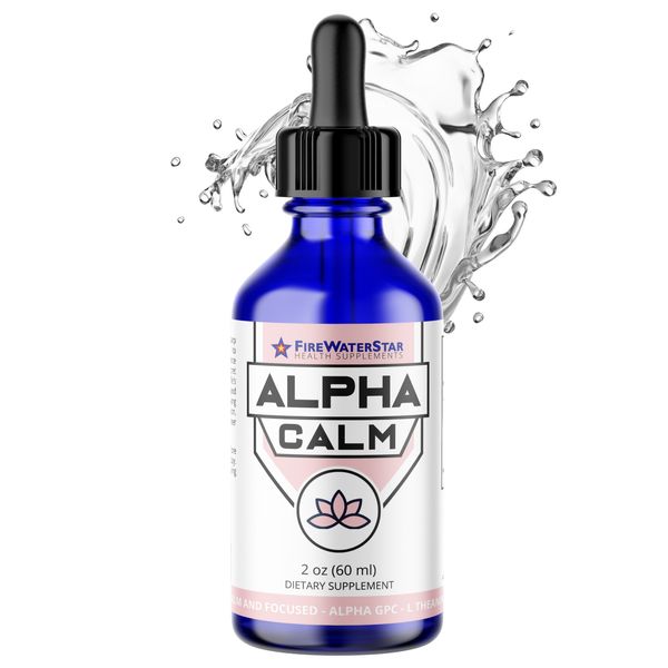 FWS Alpha Calm Liquid Drops - Brain Supplement for Calm, Focus, Memory