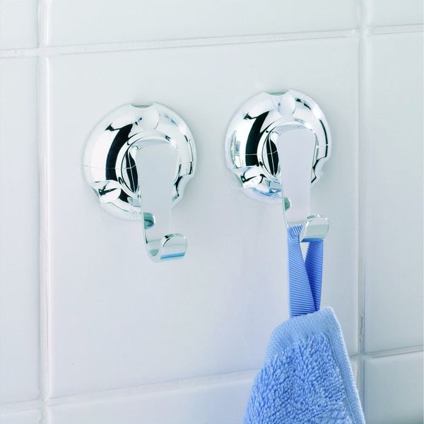 Wenko 16875100 6 cm Chrome Hook Set
