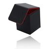 THE GORILLA CASE Deck Case, PU Leather, Trading Card Case, Vertical Insert, Black x Red