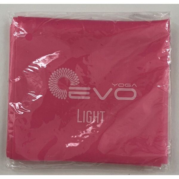 EVO Fitness YOGA LIGHT Resistance Band Pink Latex Exercise Fitness Health NEW