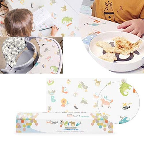 [This product for Kids/Trial Product] Illustrated Transparent Roll Type for Children, Children's Room, Children's Room, Baby Stroller, Kids' Cafe, Baby Stroller, Safe Touch Antibacterial Tape, Transparent, Antibacterial Sheet, Anti-Bacterial Sheet, Anti-B