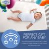Abstract Baby Solid Jersey Knit Fitted Crib Sheet (28" x 52", White)