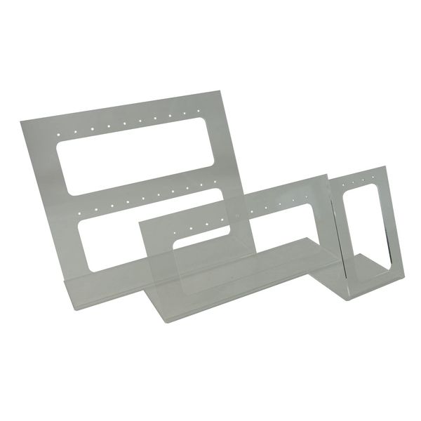 Acrylic 3 Piece 34 Notch Earring Presentation Counter Top Display Stand (Clear)
