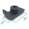 1 Pair Durable Ski Glides for Drive Walkers (Gray)